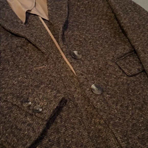 Old Navy Dark Brown Tweed Blazer - Picture 2 of 4